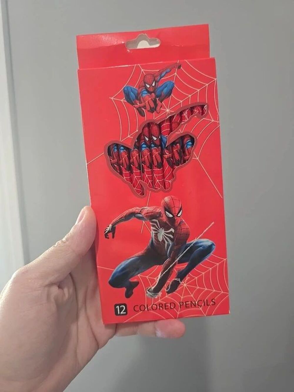 Spider-Man 12 Colored Pencils Set – New